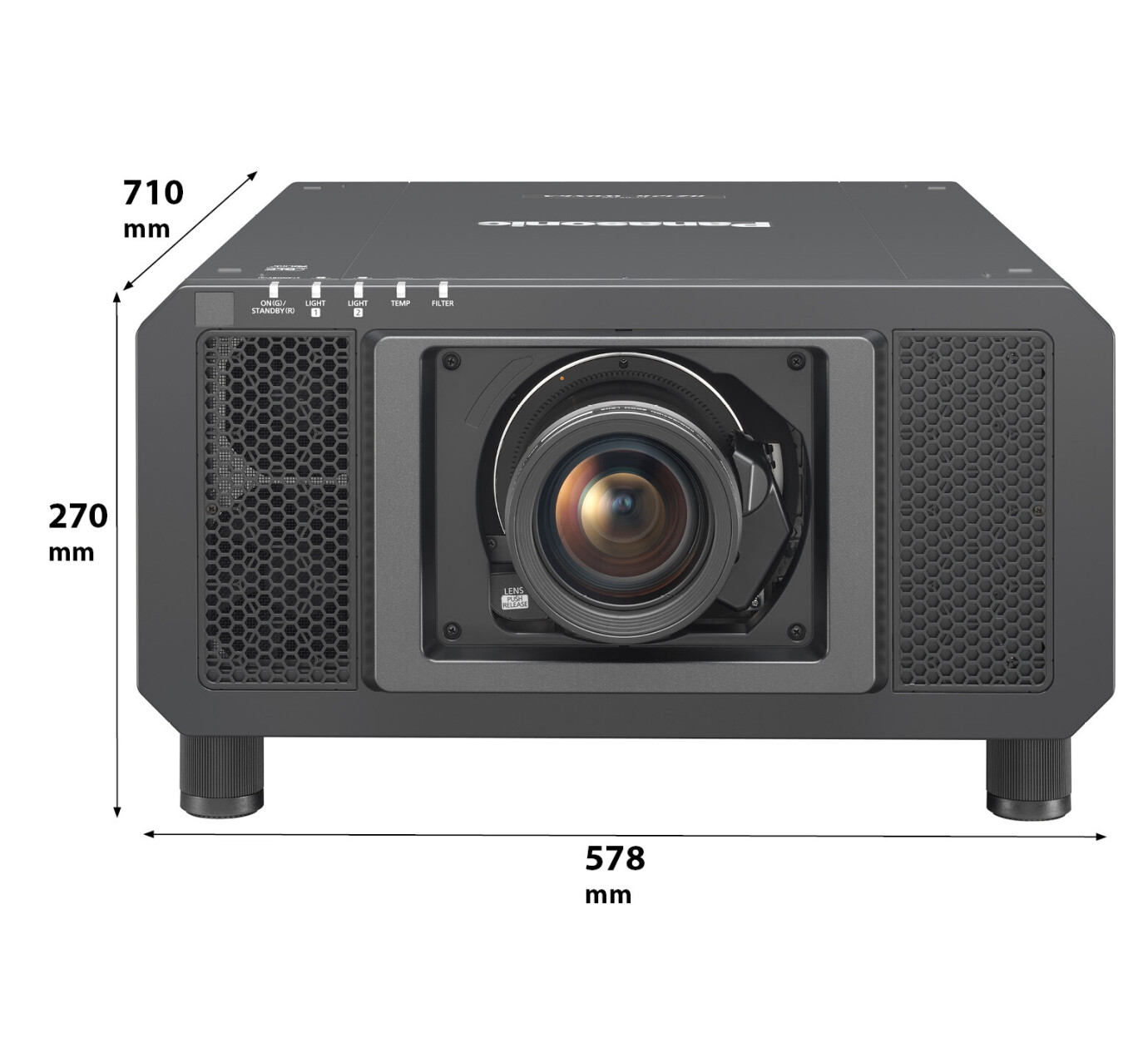 Vorschau: Panasonic PT-RZ12K (ohne Objektiv) Beamer mit 12000 ANSI-Lumen und WUXGA Auflösung