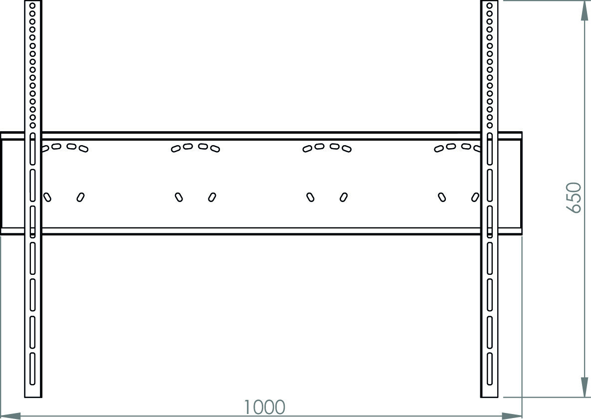 Vorschau: VCM universelle Wandhalterung "WLFD 1000", Large Format Displays Schwarz