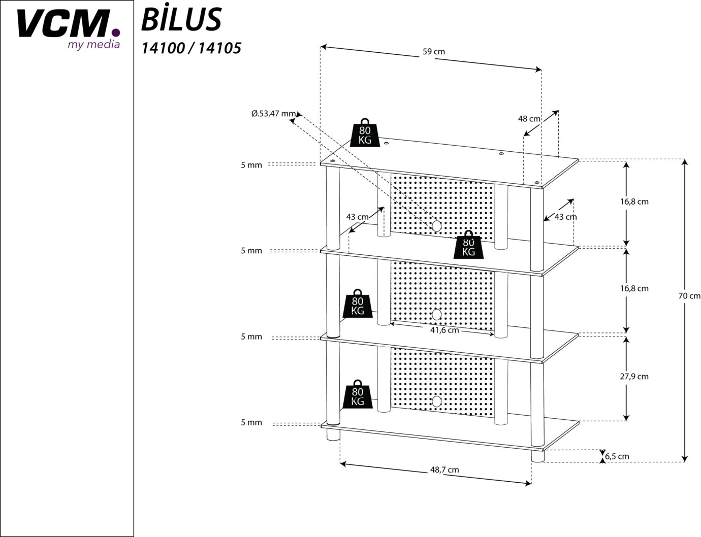 Vorschau: VCM Hifi-Moebel "Bilus Klarglas"