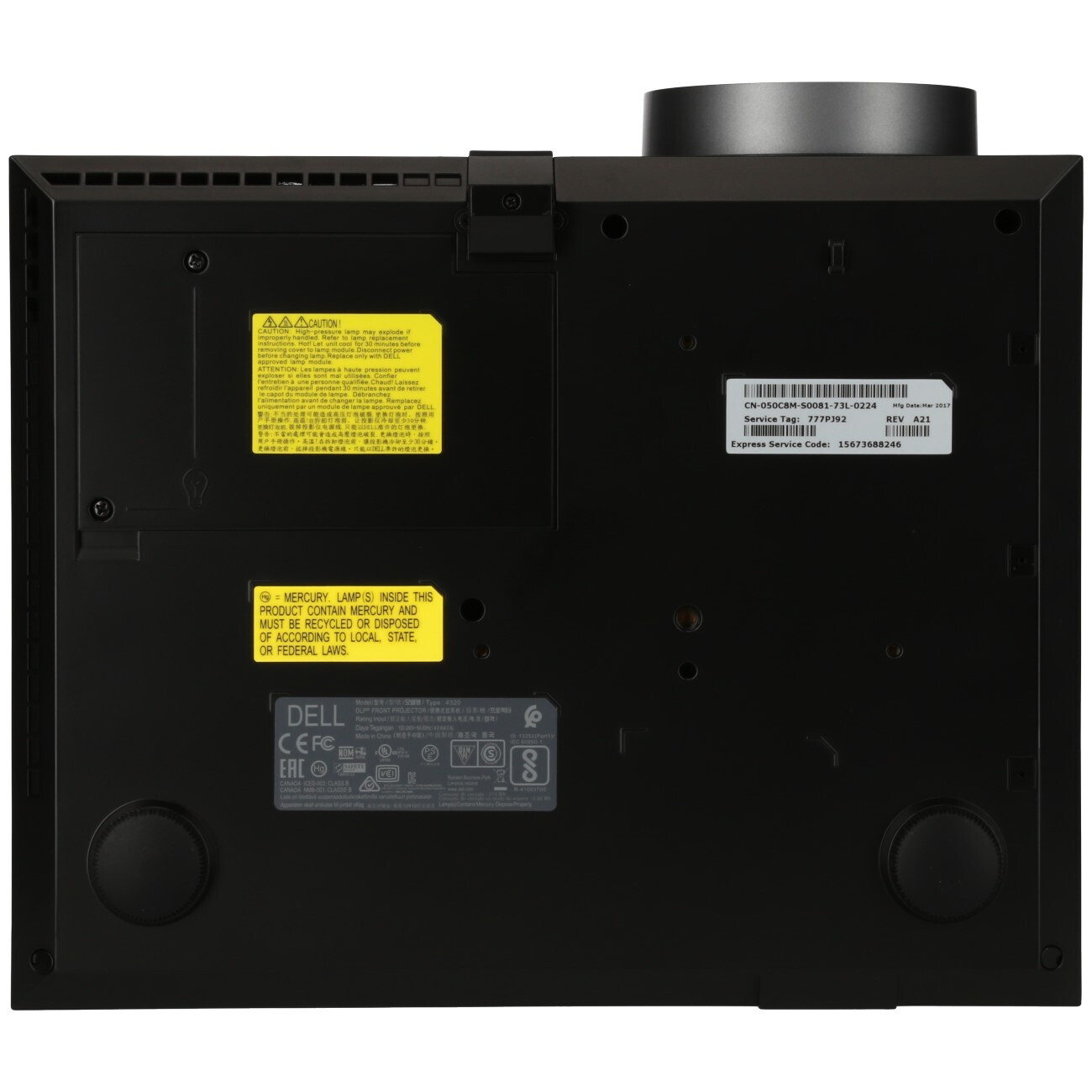 Vorschau: Dell 4320 Business Beamer mit 4300 ANSI-Lumen und WXGA Auflösung