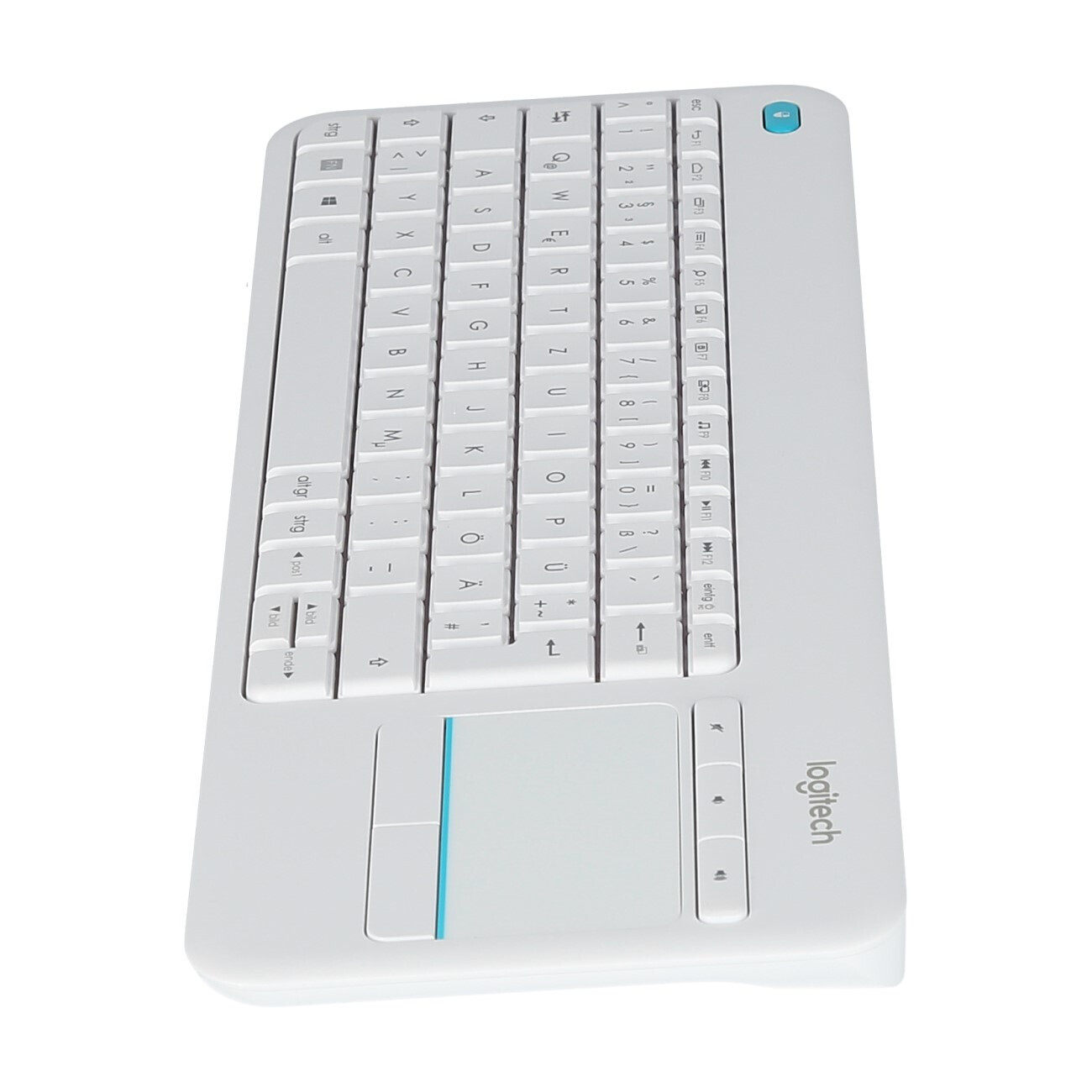 Logitech K400 Plus Tastatur, kabellos, weiß