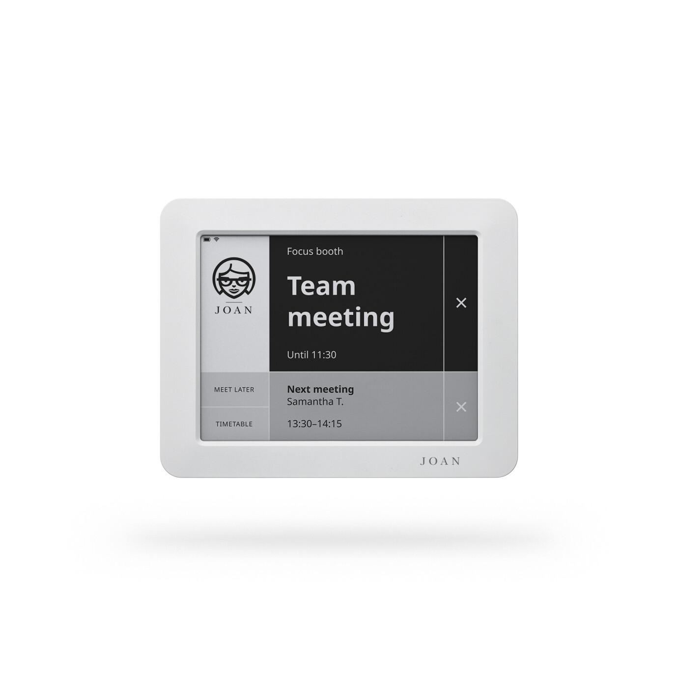 JOAN 6 - 6'' Interaktives Meetingraum-Touchscreen LED-Infodisplay - Raumbuchungssystem, grau
