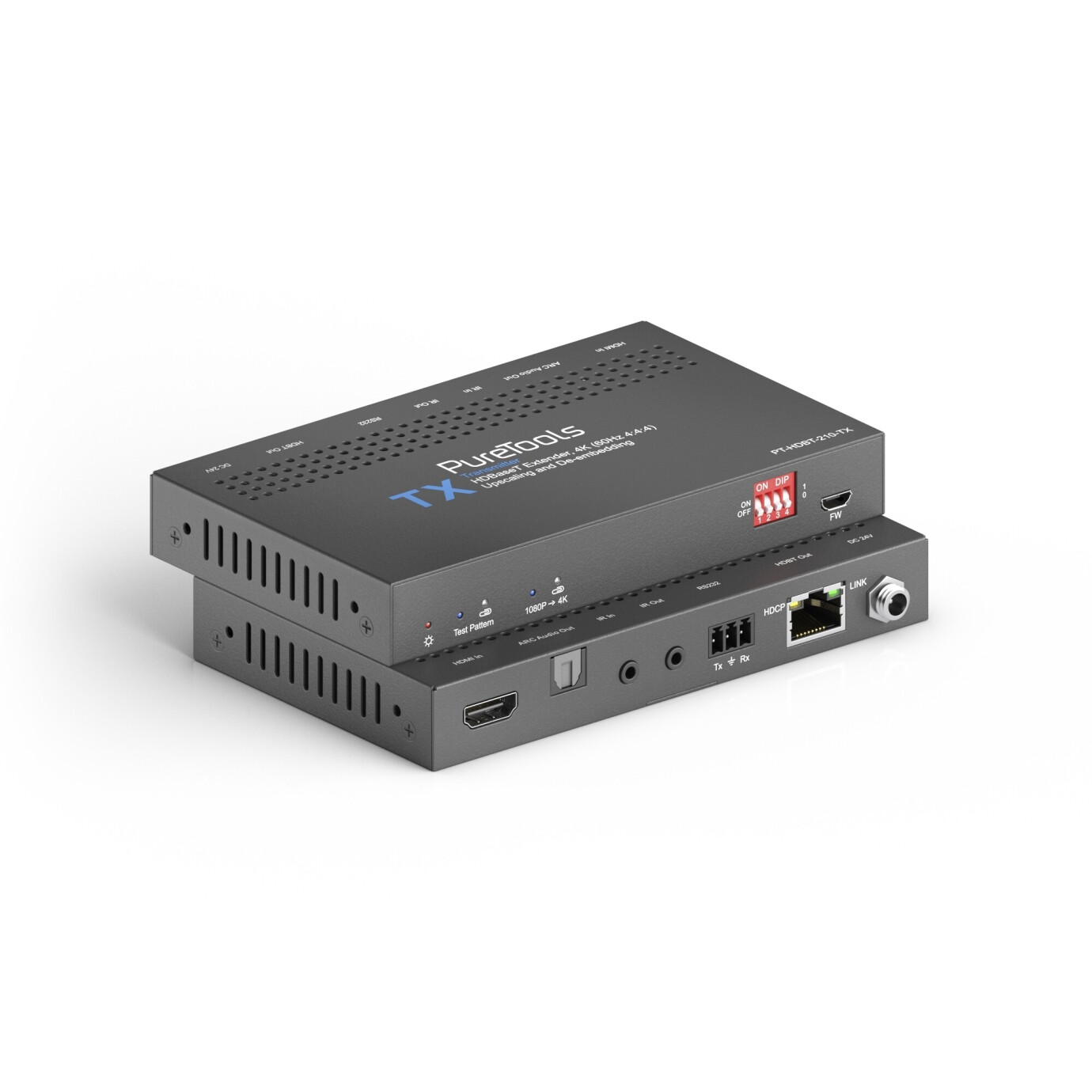 Vorschau: PureTools 4K 18Gpbs HDMI HDBaseT Extender mit VLC Technologie, ARC und Scaling