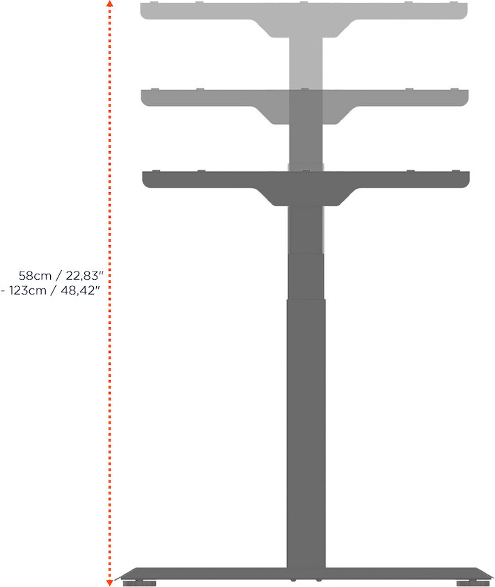 Vorschau: celexon höhenverstellbarer Schreibtisch Pro eAdjust-58123 - grau, inkl. HPL Tischplatte 175 x 75 cm