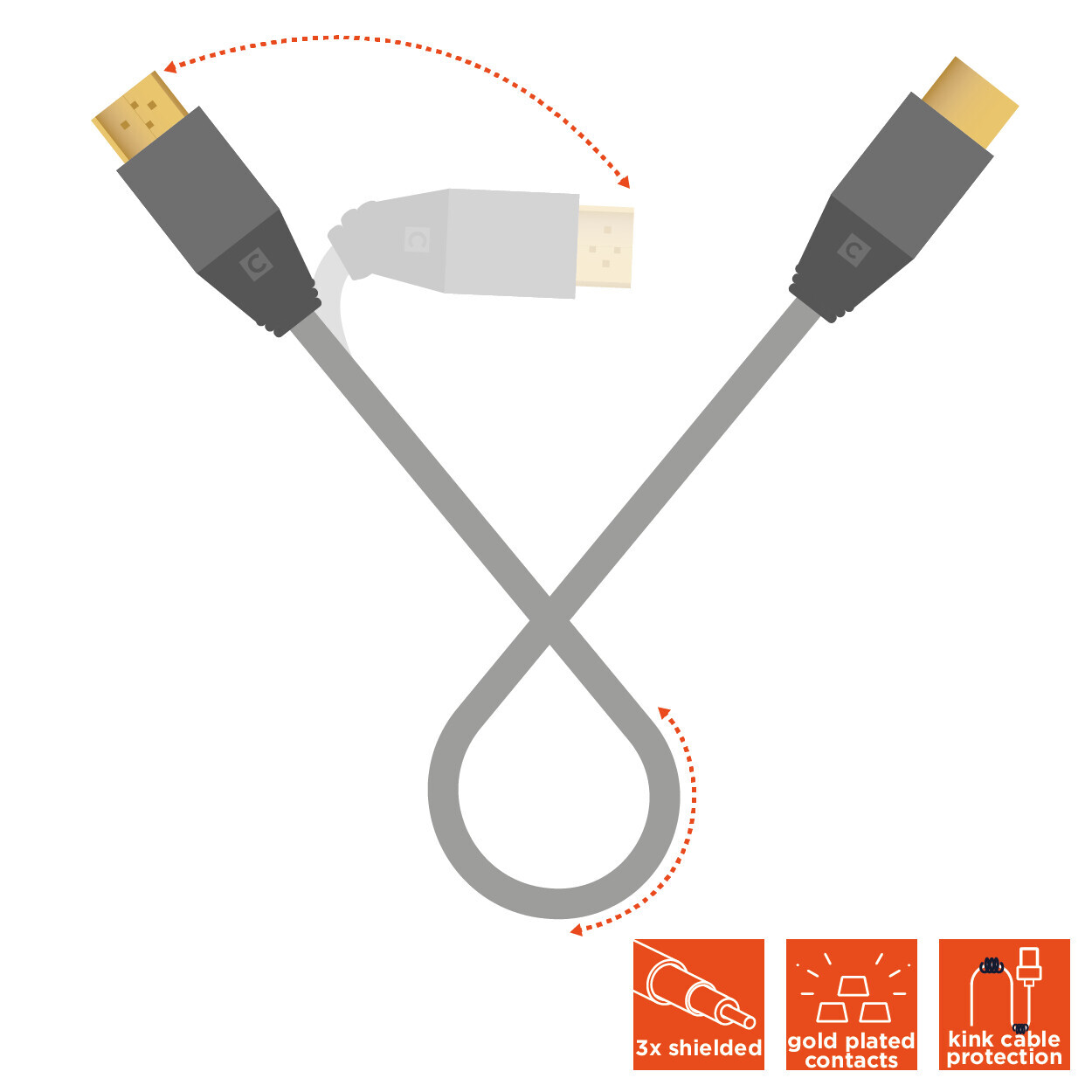Vorschau: celexon HDMI Kabel mit Ethernet - 2.0a/b 4K 10,0m - Professional Line