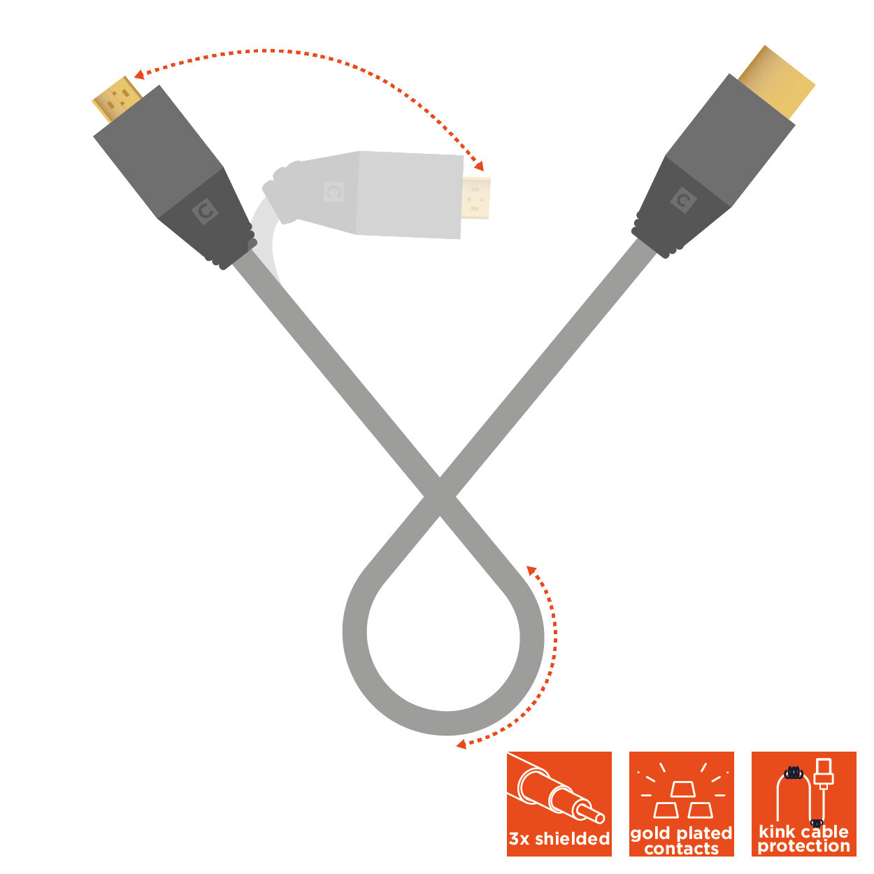 Vorschau: celexon HDMI auf Micro HDMI Kabel mit Ethernet - 2.0a/b 4K 1,0m - Professional Line