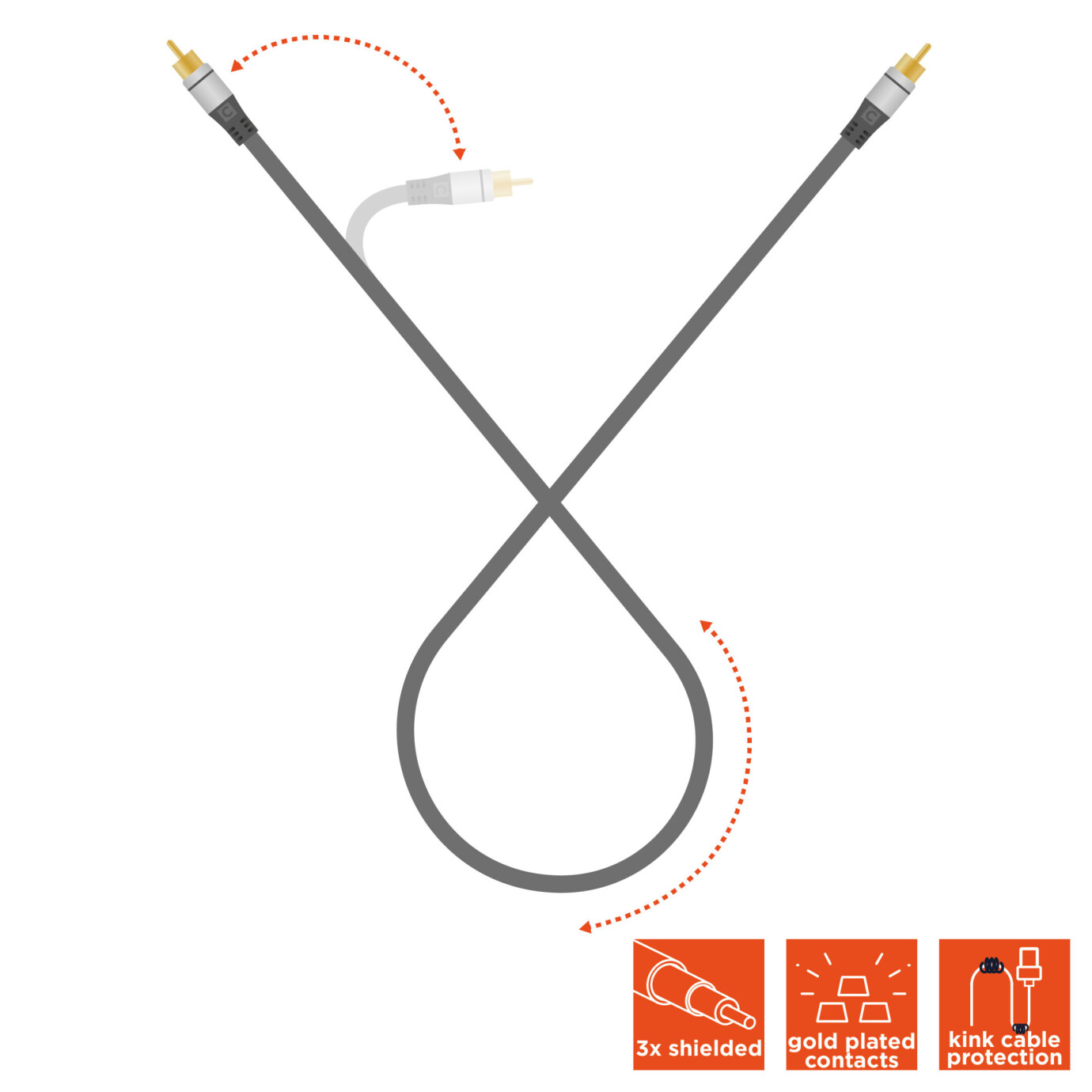 Vorschau: celexon Cinch Digital Audiokabel 1,0m - Professional Line