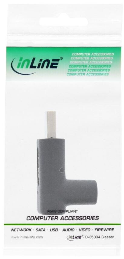 Vorschau: InLine USB 3.1 Adapter, Typ C Stecker an C Buchse, oben/unten gewinkelt (Gen.2)