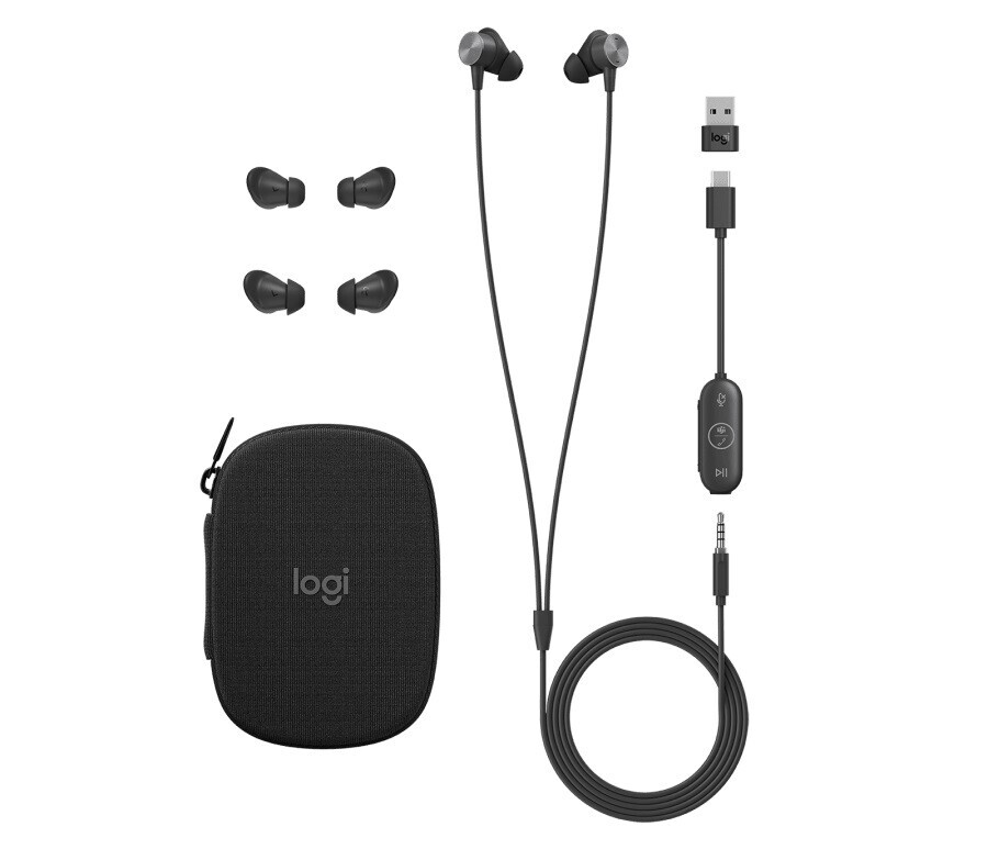 Vorschau: LogitechMSFT Teams Zone Wired Earbuds, Grafit