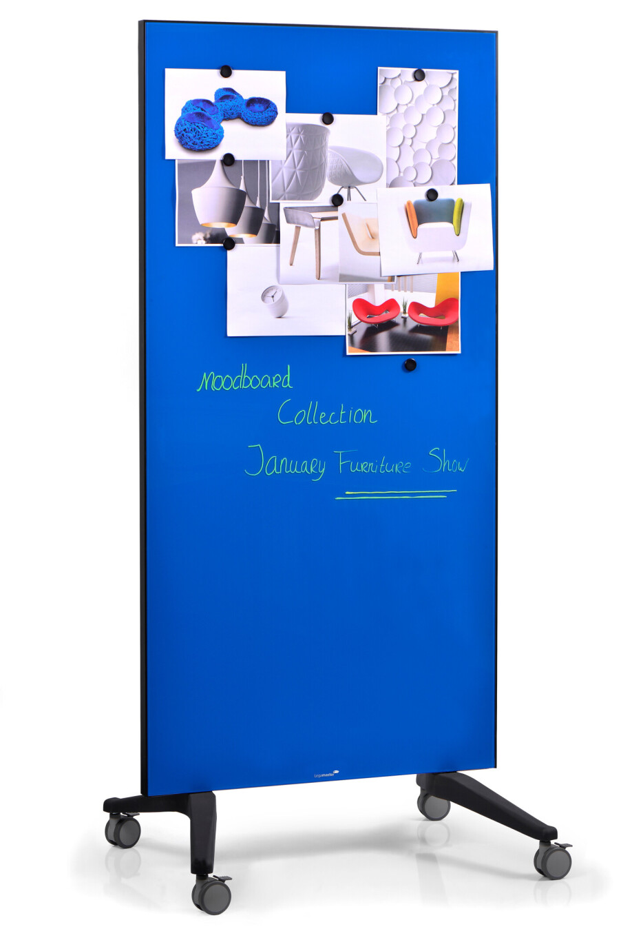 Vorschau: Legamaster Mobiles Glasboard 90 x 175 cm blau