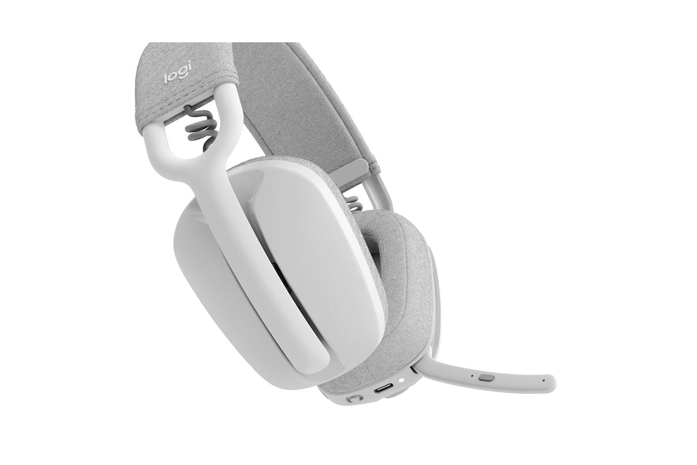 Vorschau: Logitech Zone Vibe 100 - kabelloses Bluetooth Headset, ohrumschließend, Grauweiß