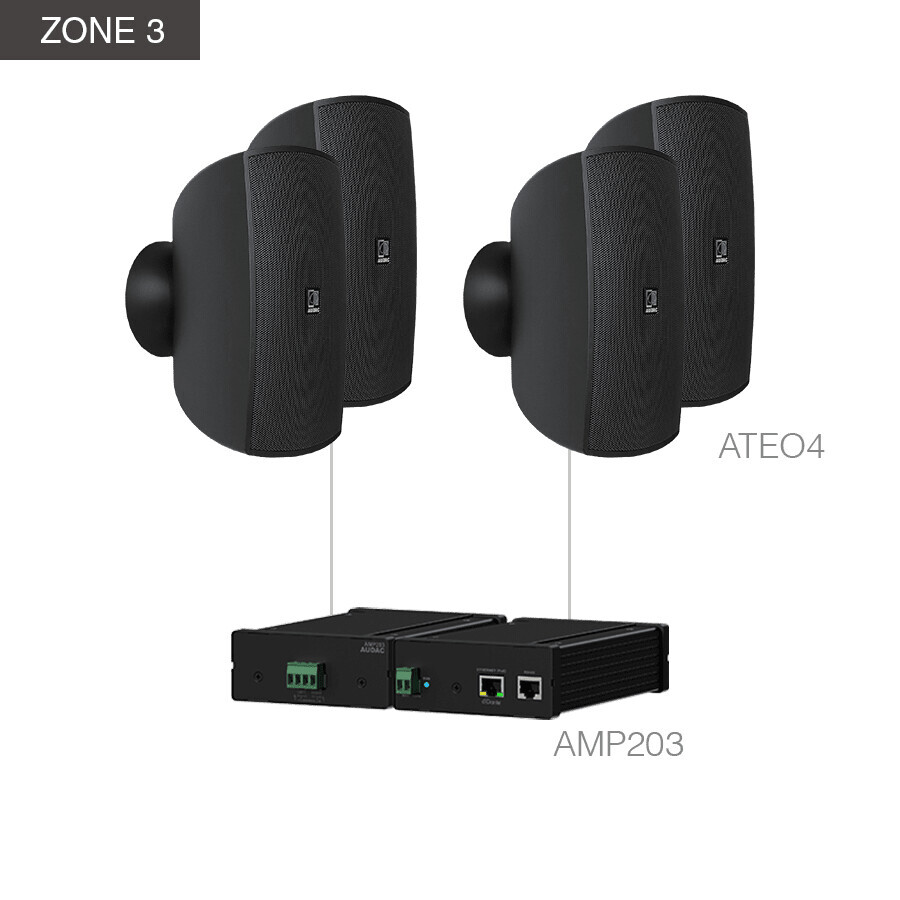 Vorschau: Audac MENTO4.8/B Aufbaulautsprecher-Set, schwarz