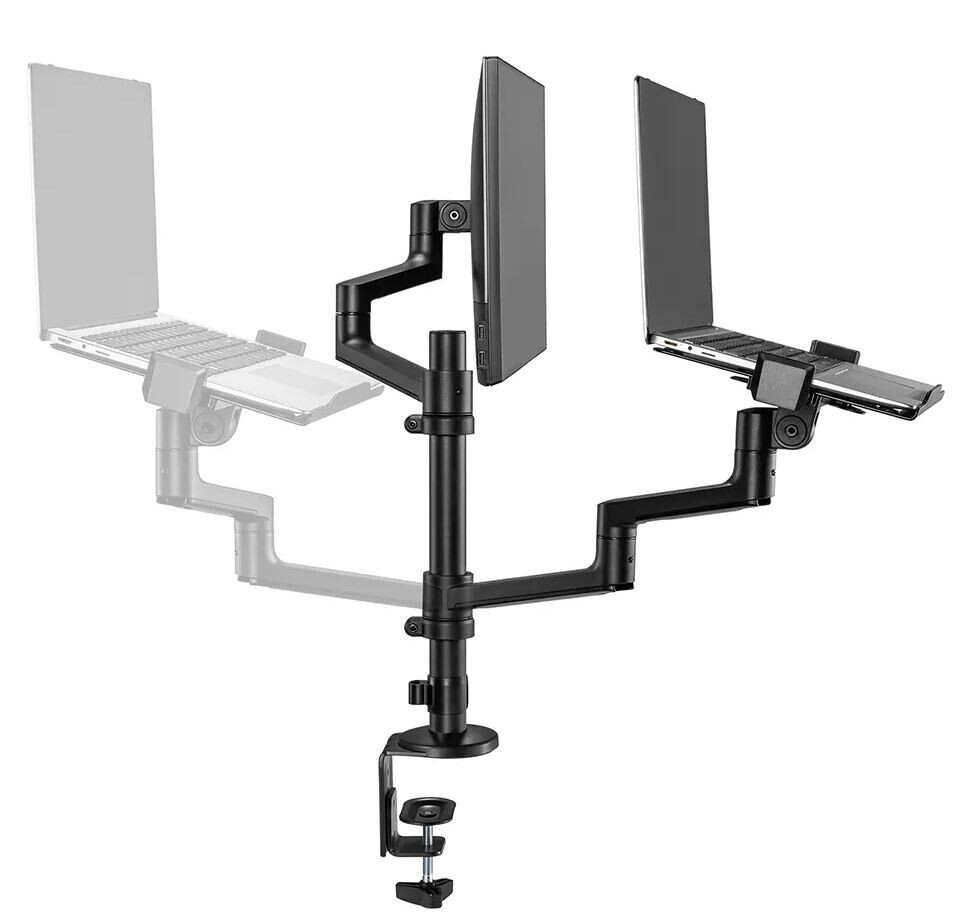 Vorschau: Neomounts DS20-425BL2 - vollbewegliche Tischhalterung für 17-27" Bildschirme und 11,6-17,3" Laptops