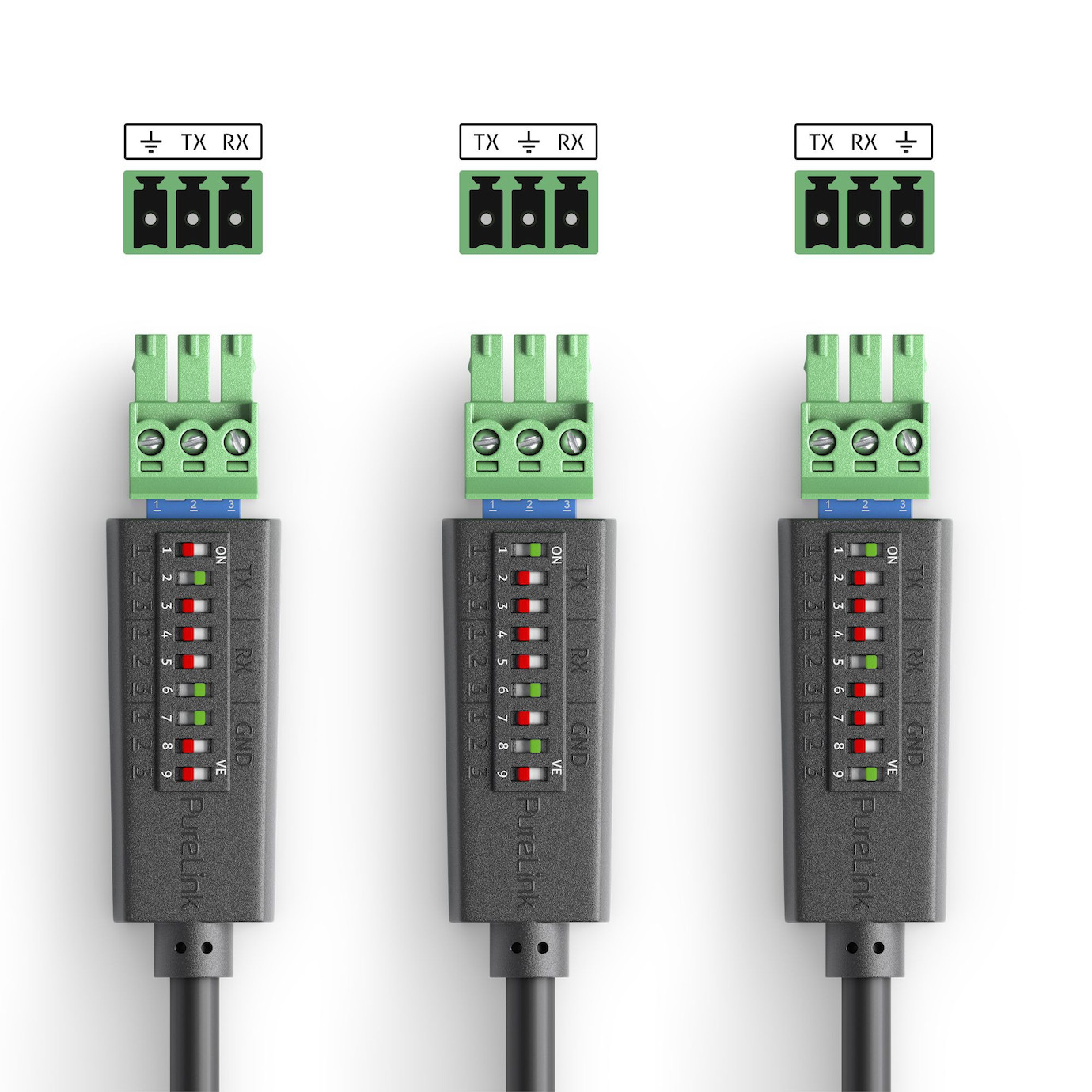 Vorschau: Purelink Konfigurierbares RS232 Kabel mit DIP-Switch