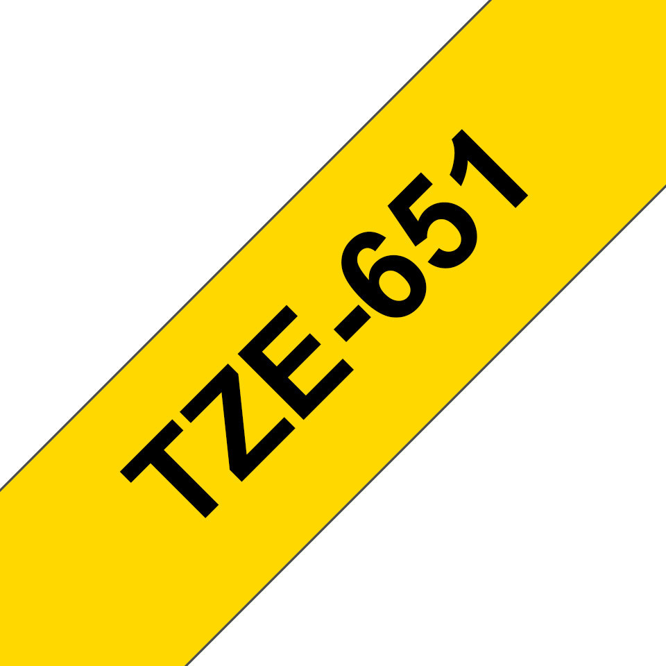 Vorschau: Brother TZe-651 Schriftband schwarz/gelb 24mm/8m