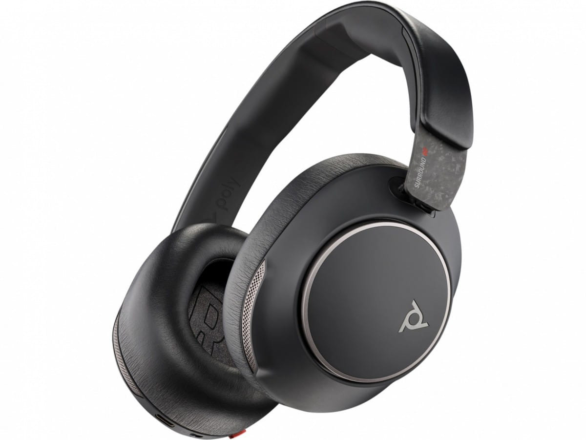 Vorschau: Poly Voyager Surround 80 UC - kabelloses Bluetooth-Stereo-Headset mit USB-C, zertifiziert für UC