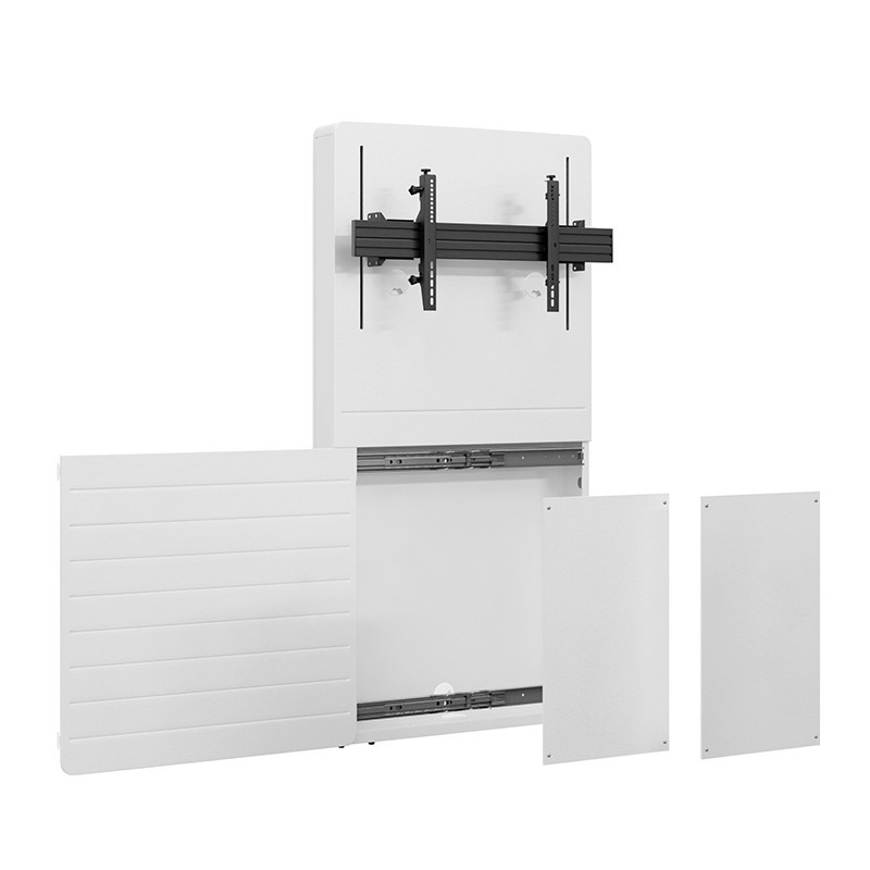 Vorschau: Hagor CON-Line® Big W Lift 75 - 98" Medienstele, Boden-Wand Montage, elektrisch höhenverstellbar