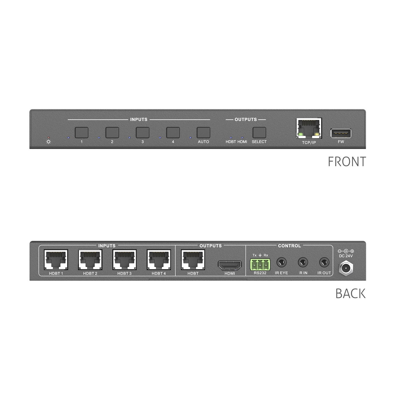 Vorschau: PureLink PureTools PT-SW-HDBT41 - 4x1 HDBaseT