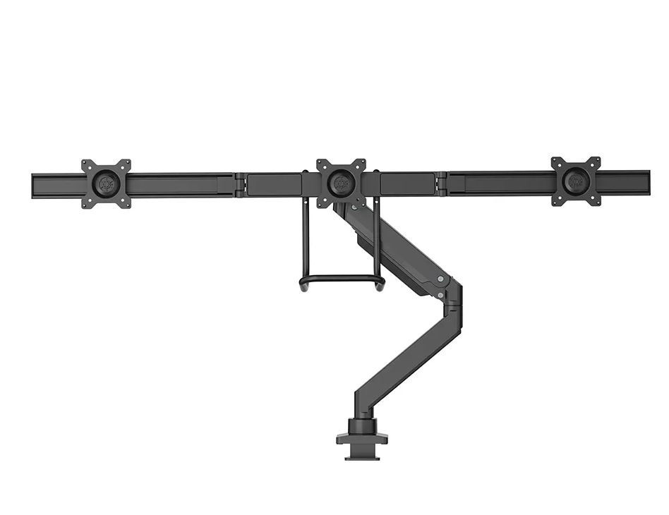 Vorschau: Neomounts NM-D775DX3BLACK Tischhalterung für drei Flachbildschirme bis 27" | 6 kg (pro Bildschirm)