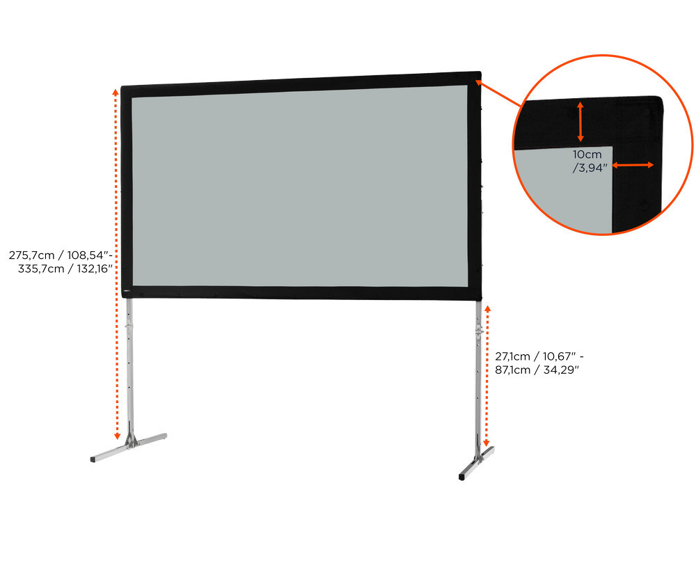 Vorschau: celexon Faltrahmen Leinwand Mobil Expert 406 x 228cm, Rückprojektion - Demoware