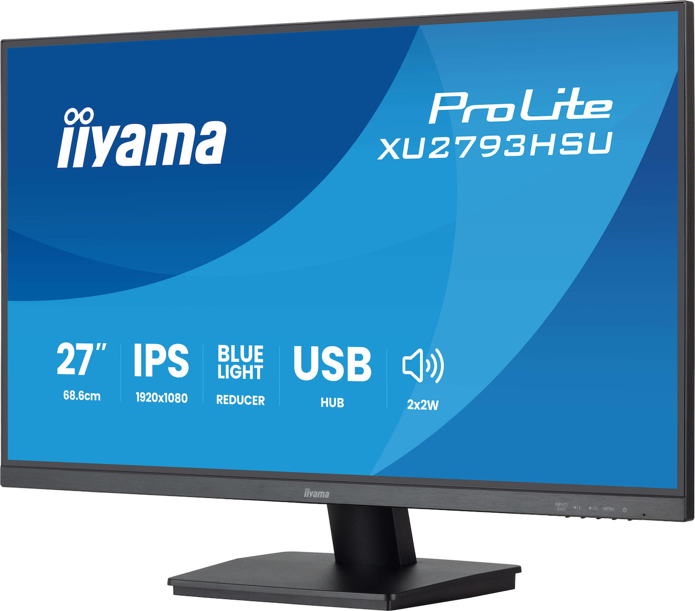 Vorschau: iiyama ProLite XU2793HSU-B7 27"Monitor mit IPS-Panel-Technologie, USB-Hub & 100Hz Bildwiederholfrequ