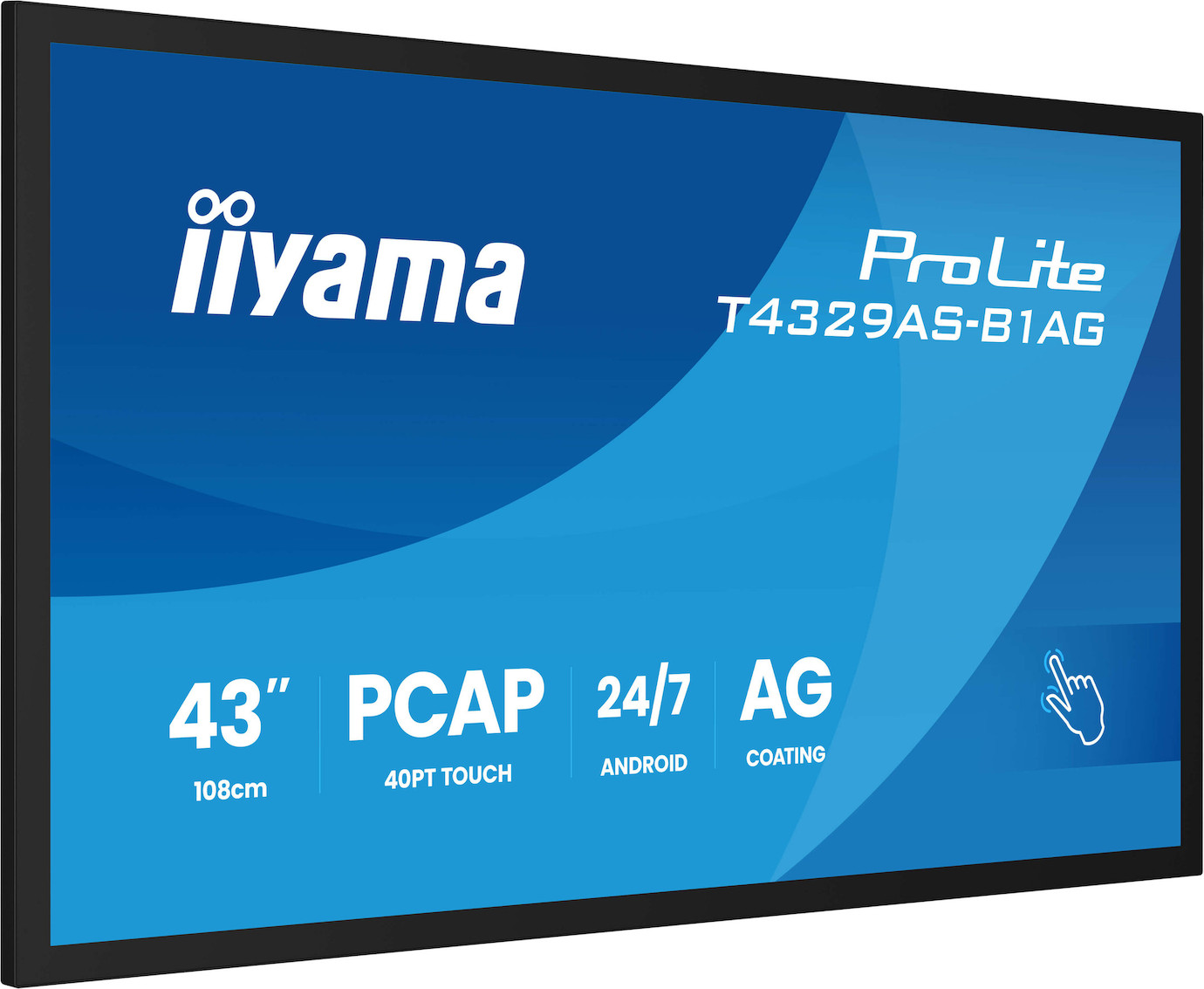 Vorschau: iiyama ProLite T4329AS-B1AG interaktives 43" All-in-One PCAP-Display für intelligente Räume für die