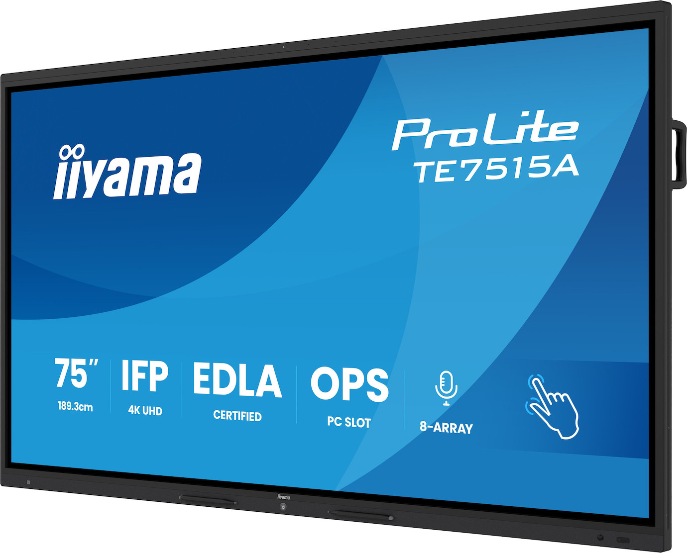 Vorschau: iiyama ProLite TE7515A-B1AG 75" 4K UHD Google EDLA-zertifiziertes interaktives Display