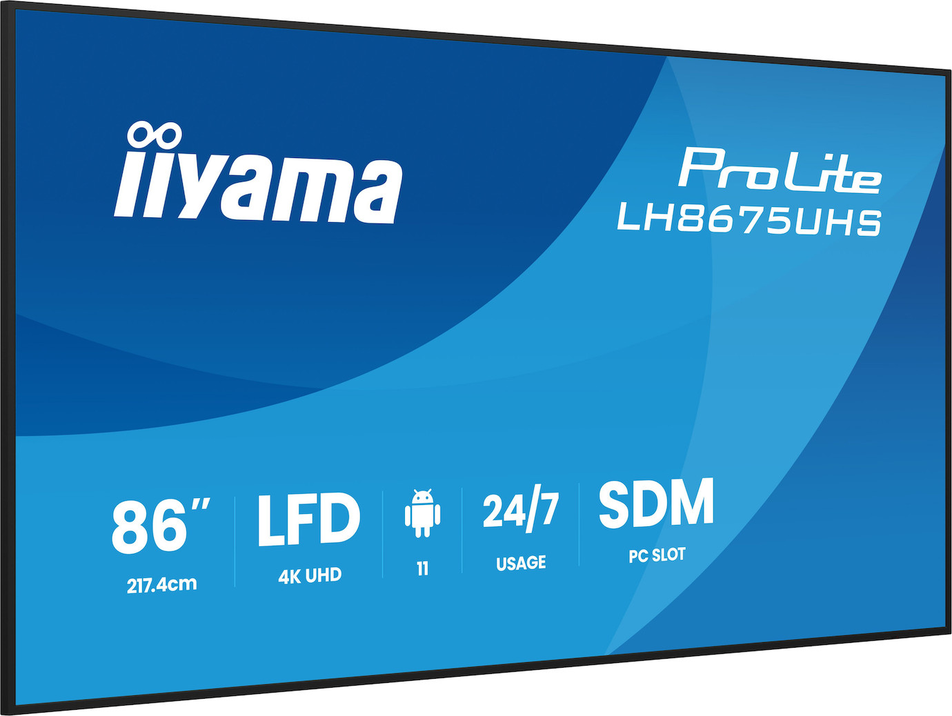 Vorschau: iiyama ProLite LH8675UHS-B2AG 86" 4K Digital Signage Display mit 24/7 Betriebszeit, Android OS, Sign