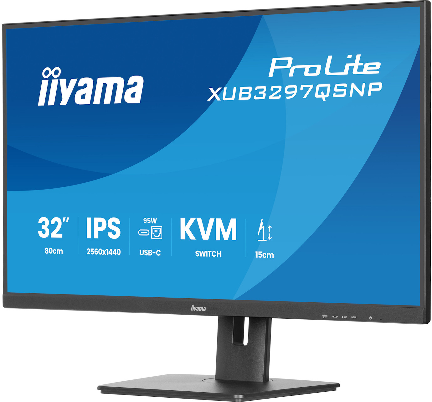 Vorschau: iiyama ProLite XUB3297QSNP-B1 32" Monitor mit QHD IPS-Panel-Technologie, USB-C-Dock und KVM-Switch