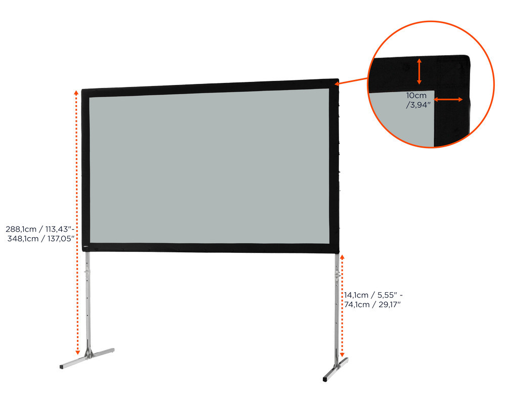 Vorschau: celexon Faltrahmen Leinwand Mobil Expert 406 x 254 cm, Rückprojektion