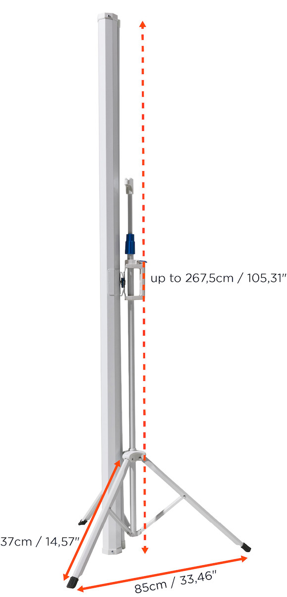 Vorschau: celexon basic line Stativleinwand 200 x 200cm,Leinwand Format 1:1