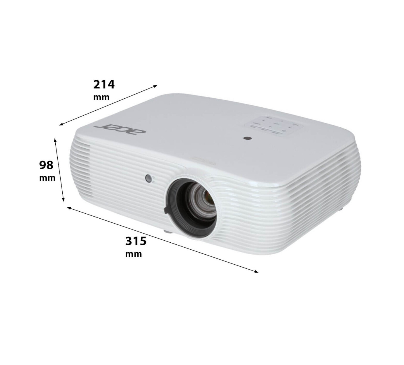 Full HD 1920 x 1080, 3400 ANSI Lumen, 16000:1, 3D Acer P1502 DLP Projektor 