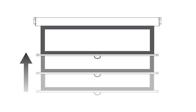 Vorschau: Optoma DS-1109PMG+ Rollo Leinwand, 234 x 146.3 16:10, mattweiss