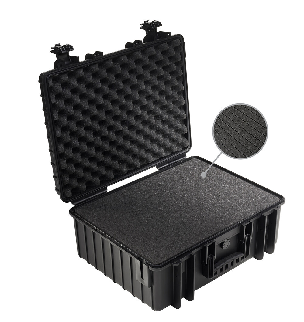 B&W Hartschalenkoffer Typ 6000 schwarz - Beamer-Discount.de