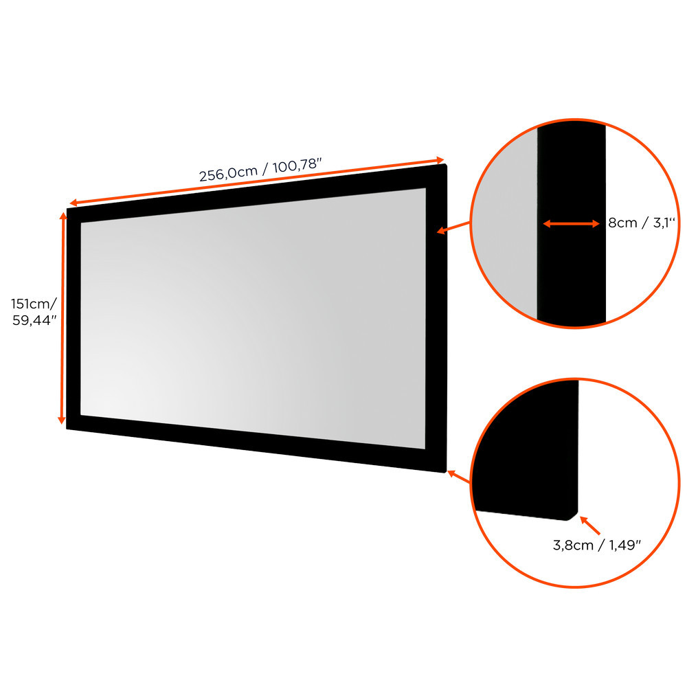 Vorschau: celexon Basic Rahmen Leinwand 240 x 135 cm