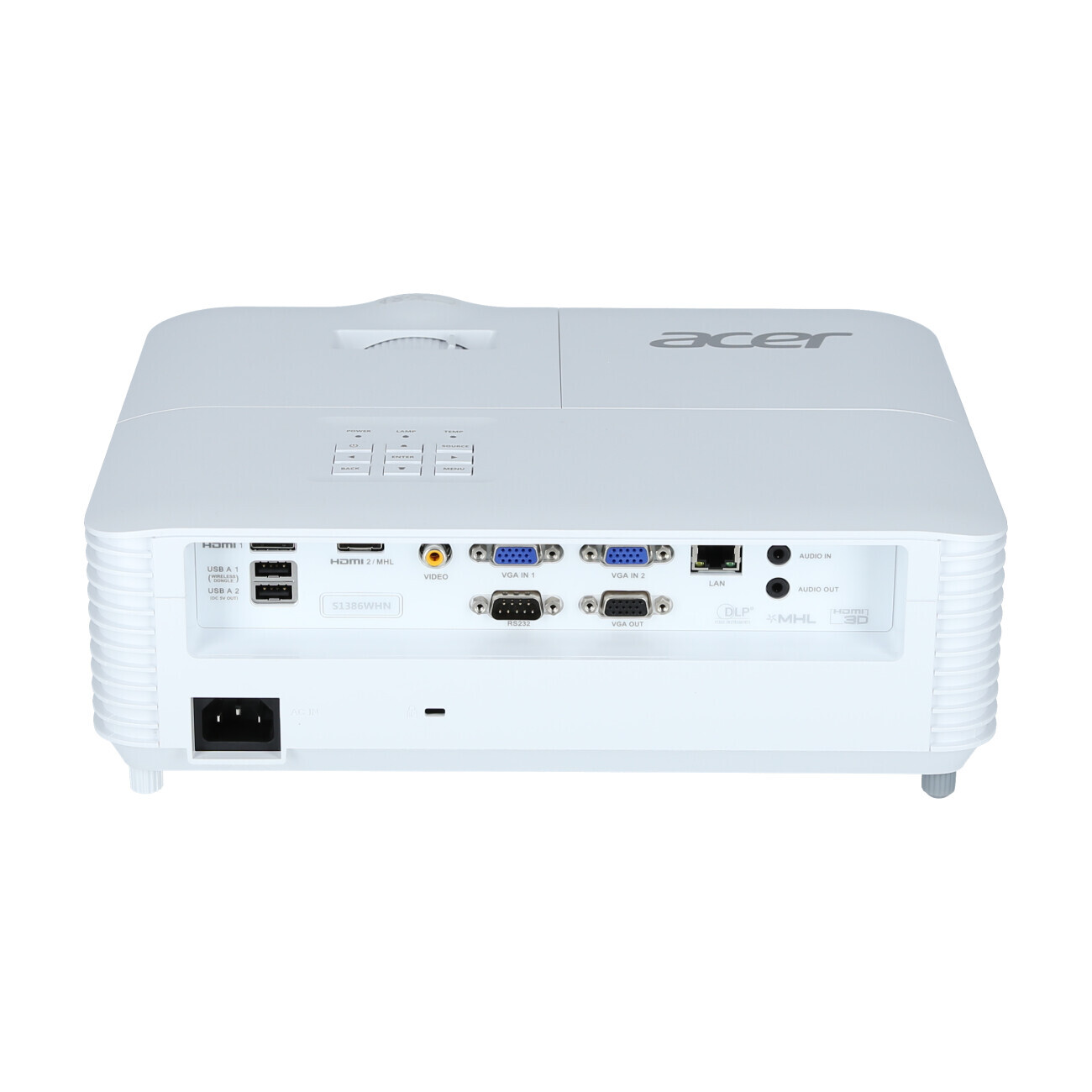 Vorschau: Acer S1386WHn Kurzdistanzbeamer mit 3.600 ANSI-Lumen und WXGA Auflösung