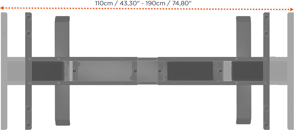 Vorschau: celexon höhenverstellbarer Schreibtisch Pro eAdjust-58123 - grau, inkl. Tischplatte 125 x 75 cm