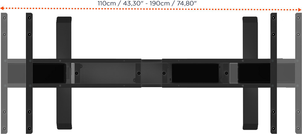 Vorschau: celexon höhenverstellbarer Schreibtisch Pro eAdjust-58123 - schwarz, inkl. Tischplatte 150 x 75 cm