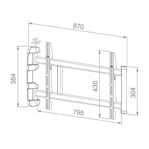 Vorschau: Hagor BL Swingmount L - 180° schwenkbare Wandhalterung für Displays von 32-70" | max. VESA 600x400 |