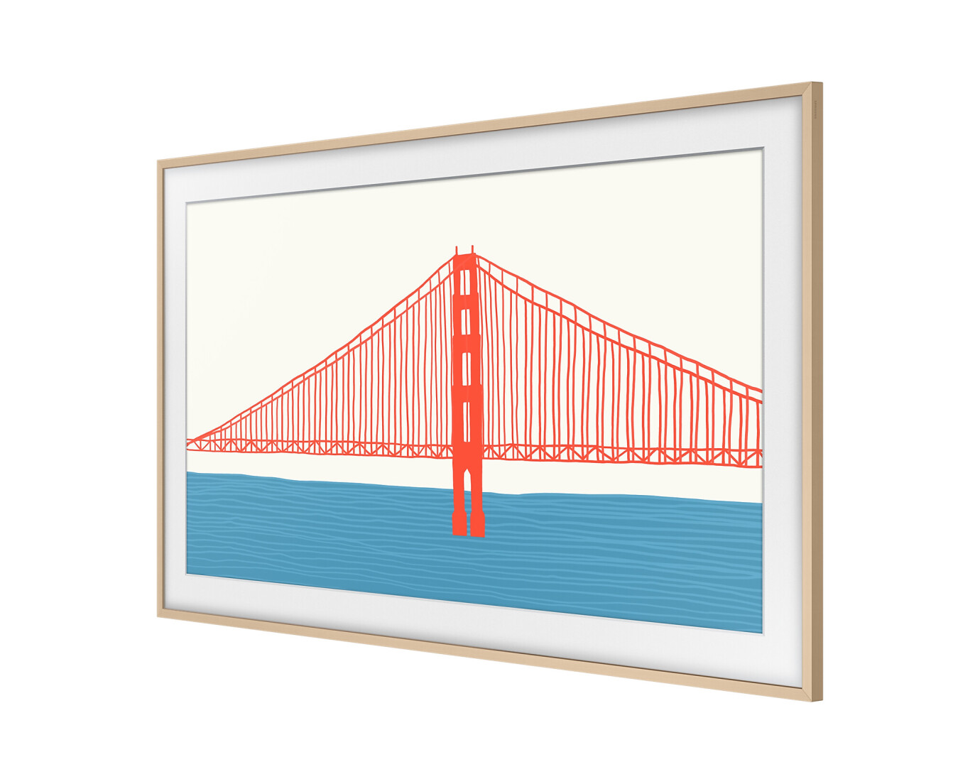 Vorschau: Samsung 85" Frame Rahmen Beige Wood
