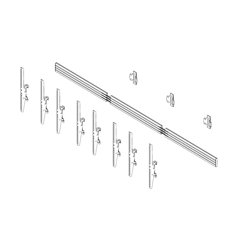 Vorschau: Hagor CPS W4P - Menuboard Wandhalterung für 4x 46-65“ Displays Portrait, max. VESA 400x600