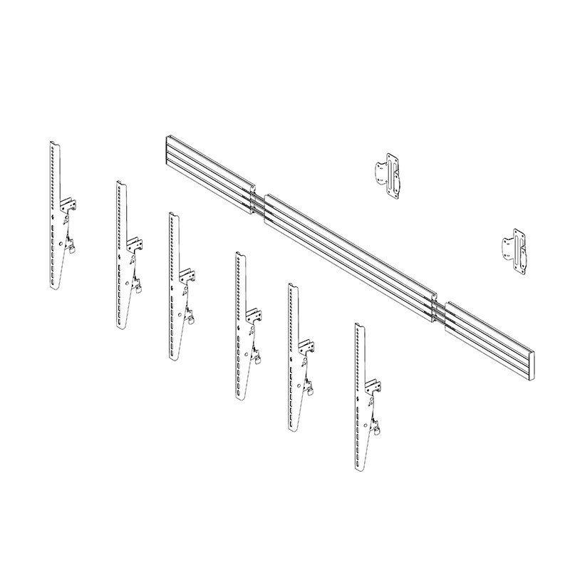 Vorschau: Hagor comPROnents® Menuboard Wandhalterung für 3 Displays 46-65" Portrait|max. VESA 400x600