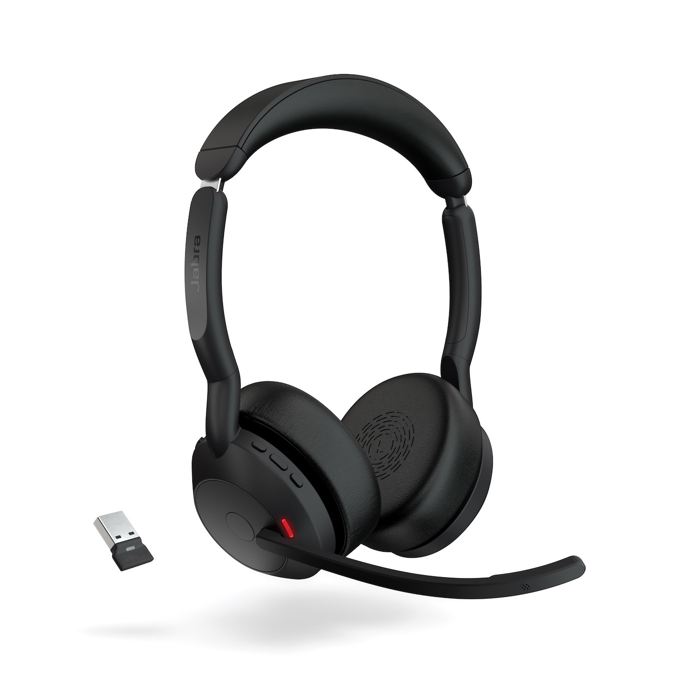 Vorschau: Jabra Evolve2 55 Link380a MS Stereo – schnurloses Stereo Headset mit USB-A zertifiziert für Microsof