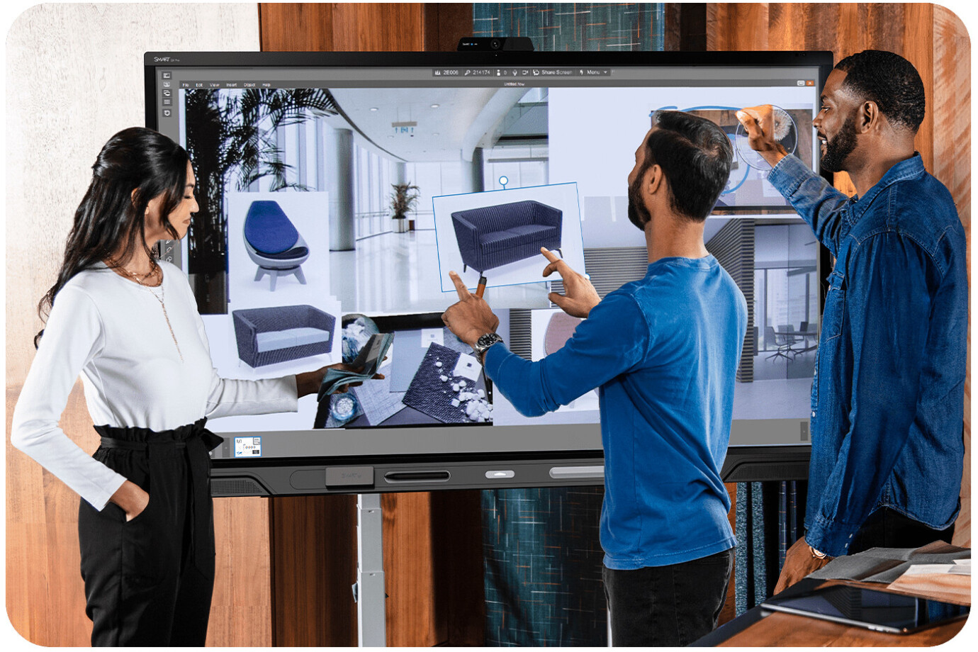 Vorschau: SMART Board 75" QX075 Pro interaktives Touch Display mit 4K UHD Auflösung