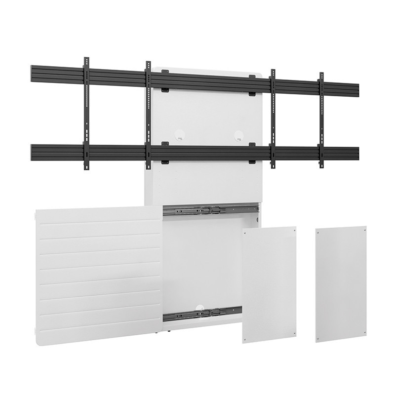 Vorschau: Hagor CON-Line® Big W Dual 65 - 75" Medienstele, Boden-Wand Montage