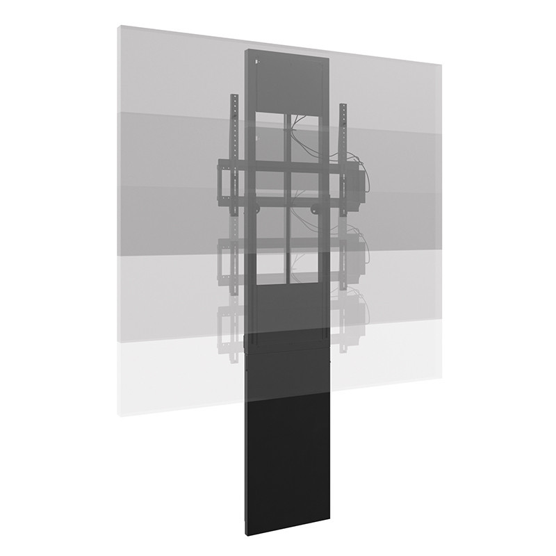 Vorschau: Hagor WH Moto Slim Stud-wall mit motorischer Höhenverstellbarkeit für 42-75" Display