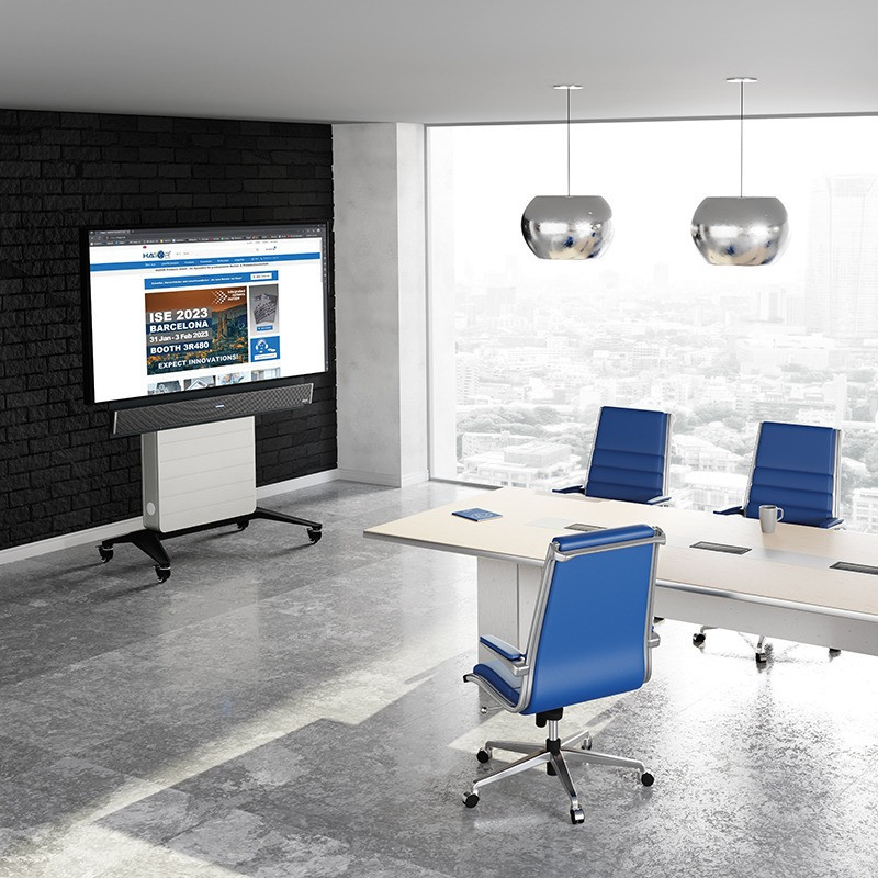 Vorschau: Hagor CON-Line M mobile Medienstele für ein 75-86" Display mit einer Tragkraft von 50 kg