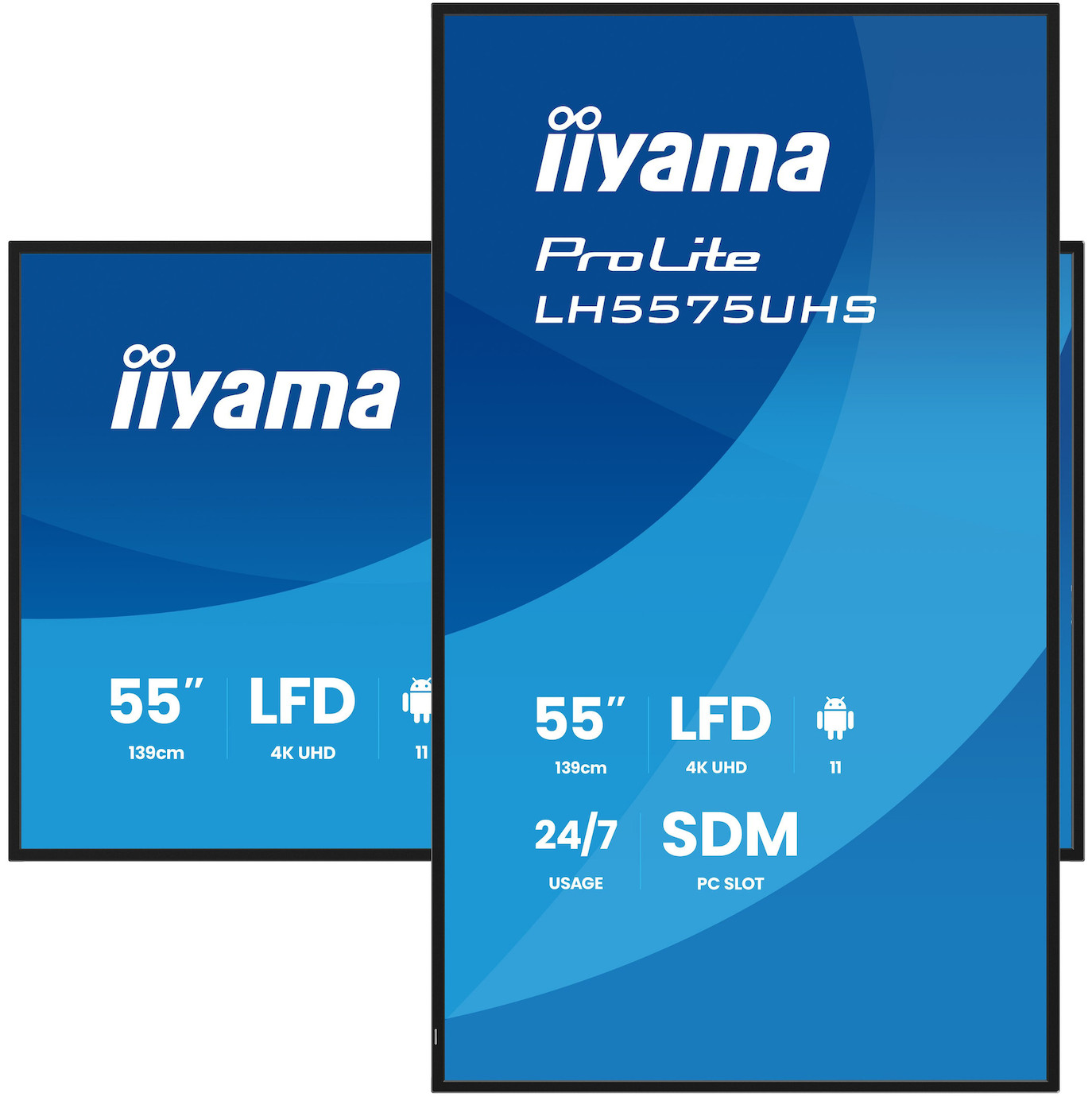 Vorschau: iiyama ProLite LH5575UHS-B2AG 55" 4K Digital Signage Display mit 24/7 Betriebszeit, Android OS, Sign