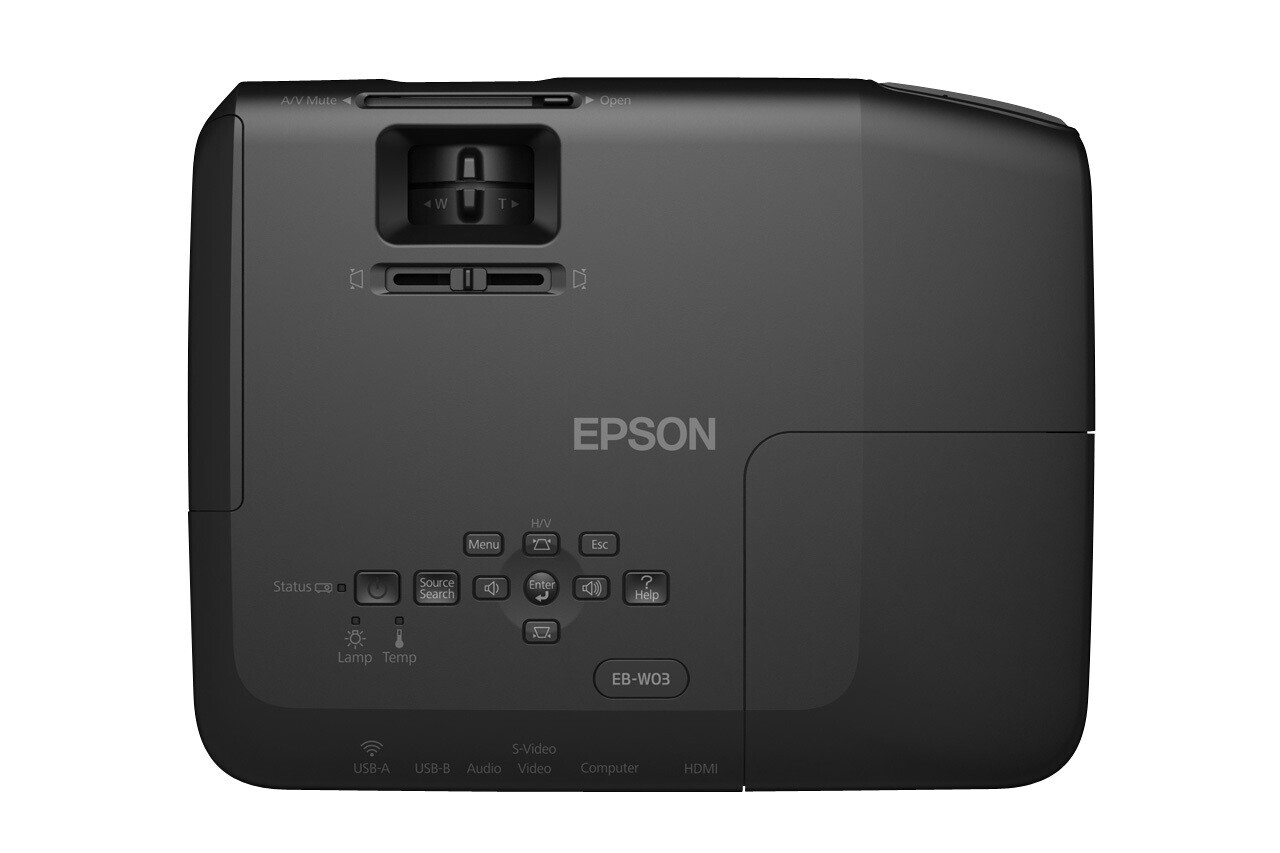 Vorschau: Epson EB-W03 Business Beamer mit 2700 ANSI-Lumen und WXGA Auflösung