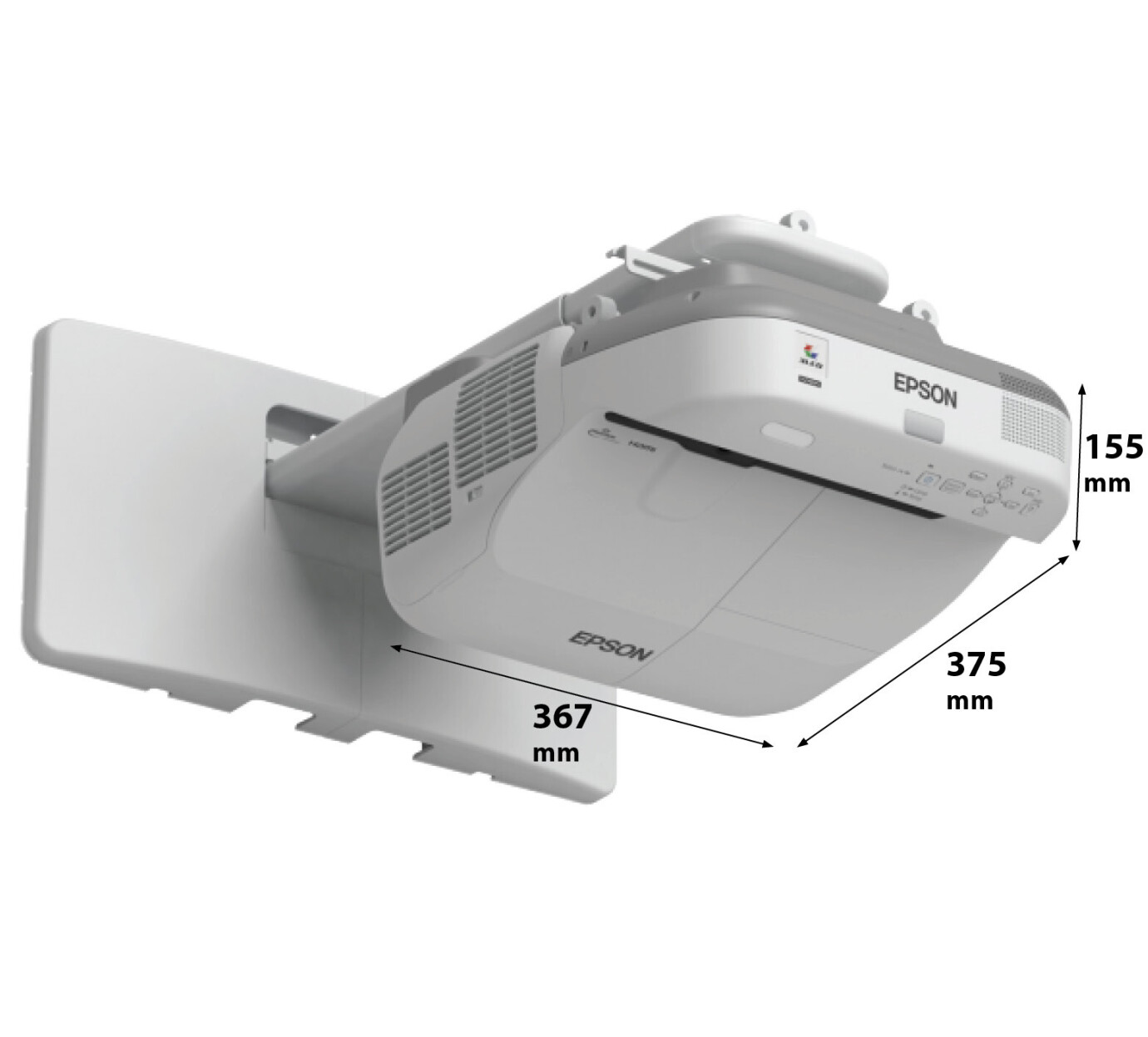 Vorschau: Epson EB-570 Kurzdistanzbeamer mit 2700 ANSI-Lumen und XGA Auflösung